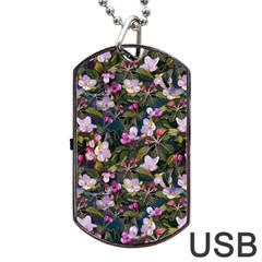 Apple Blossom  Dog Tag Usb Flash (two Sides) by SychEva