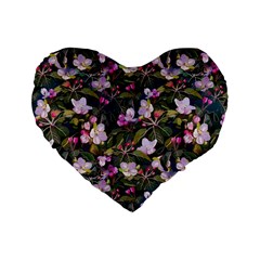 Apple Blossom  Standard 16  Premium Heart Shape Cushions by SychEva