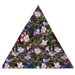 Apple Blossom  Wooden Puzzle Triangle by SychEva