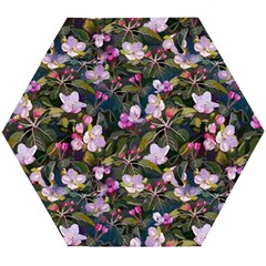 Apple Blossom  Wooden Puzzle Hexagon by SychEva