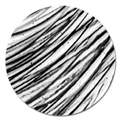 Galaxy Motion Black And White Print 2 Magnet 5  (round)