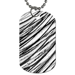 Galaxy Motion Black And White Print 2 Dog Tag (one Side)