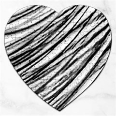 Galaxy Motion Black And White Print 2 Jigsaw Puzzle (heart) by dflcprintsclothing