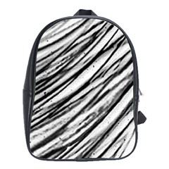 Galaxy Motion Black And White Print 2 School Bag (large)