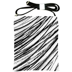 Galaxy Motion Black And White Print 2 Shoulder Sling Bag by dflcprintsclothing