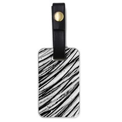 Galaxy Motion Black And White Print 2 Luggage Tag (one Side) by dflcprintsclothing