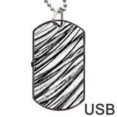 Galaxy Motion Black And White Print 2 Dog Tag Usb Flash (one Side) by dflcprintsclothing