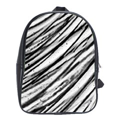 Galaxy Motion Black And White Print 2 School Bag (xl) by dflcprintsclothing