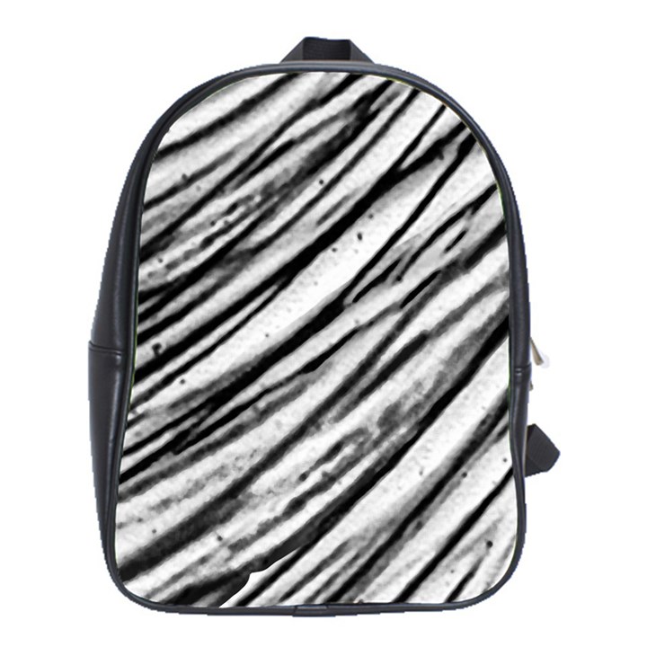 Galaxy Motion Black And White Print 2 School Bag (XL)