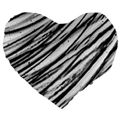 Galaxy Motion Black And White Print 2 Large 19  Premium Heart Shape Cushions by dflcprintsclothing