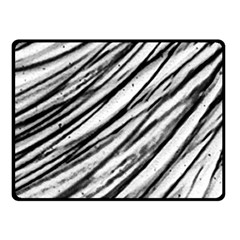 Galaxy Motion Black And White Print 2 Double Sided Fleece Blanket (small) 