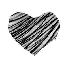 Galaxy Motion Black And White Print 2 Standard 16  Premium Flano Heart Shape Cushions