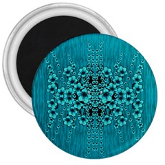 Blue Flowers So Decorative And In Perfect Harmony 3  Magnets