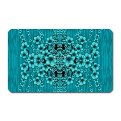 Blue Flowers So Decorative And In Perfect Harmony Magnet (Rectangular)