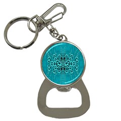 Blue Flowers So Decorative And In Perfect Harmony Bottle Opener Key Chain by pepitasart