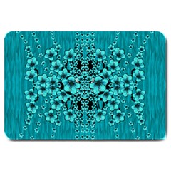 Blue Flowers So Decorative And In Perfect Harmony Large Doormat 