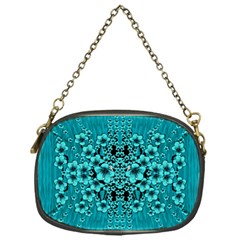 Blue Flowers So Decorative And In Perfect Harmony Chain Purse (One Side)