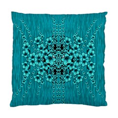 Blue Flowers So Decorative And In Perfect Harmony Standard Cushion Case (One Side)