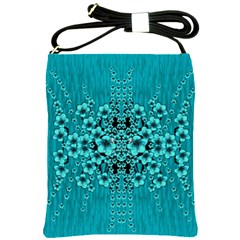 Blue Flowers So Decorative And In Perfect Harmony Shoulder Sling Bag by pepitasart