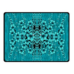 Blue Flowers So Decorative And In Perfect Harmony Fleece Blanket (Small)