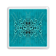 Blue Flowers So Decorative And In Perfect Harmony Memory Card Reader (Square)