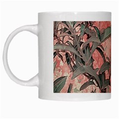 Botanic Grunge Motif Artwork White Mugs by dflcprintsclothing