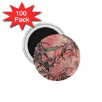 Botanic Grunge Motif Artwork 1.75  Magnets (100 pack)  Front