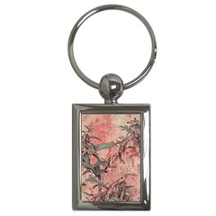 Botanic Grunge Motif Artwork Key Chain (rectangle) by dflcprintsclothing