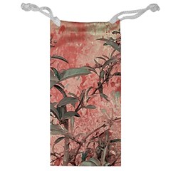 Botanic Grunge Motif Artwork Jewelry Bag by dflcprintsclothing