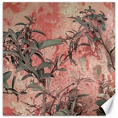 Botanic Grunge Motif Artwork Canvas 16  X 16 