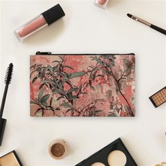 Botanic Grunge Motif Artwork Cosmetic Bag (small) by dflcprintsclothing