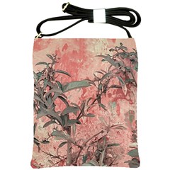 Botanic Grunge Motif Artwork Shoulder Sling Bag