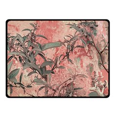 Botanic Grunge Motif Artwork Fleece Blanket (small) by dflcprintsclothing