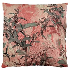 Botanic Grunge Motif Artwork Large Cushion Case (one Side) by dflcprintsclothing