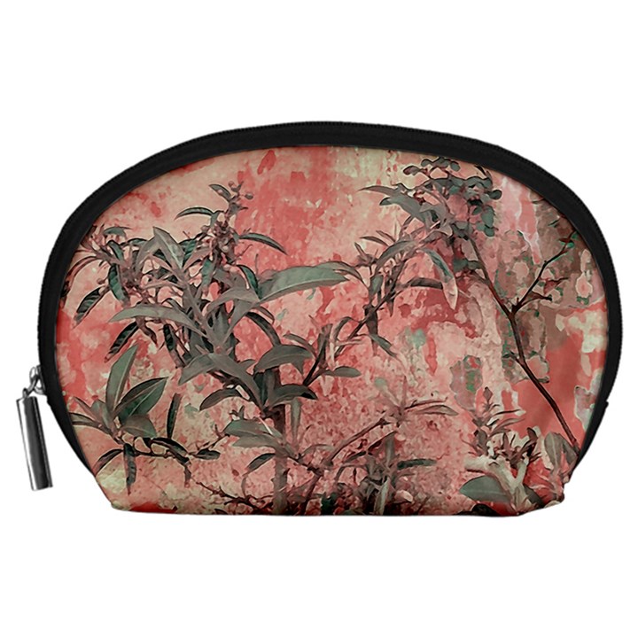 Botanic Grunge Motif Artwork Accessory Pouch (Large)