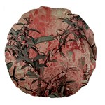 Botanic Grunge Motif Artwork Large 18  Premium Flano Round Cushions Front