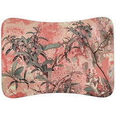 Botanic Grunge Motif Artwork Velour Seat Head Rest Cushion by dflcprintsclothing