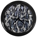 Glithc Grunge Abstract Print Wall Clock (Black) Front