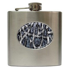 Glithc Grunge Abstract Print Hip Flask (6 Oz) by dflcprintsclothing