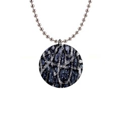 Glithc Grunge Abstract Print 1  Button Necklace by dflcprintsclothing