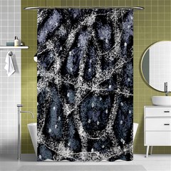 Glithc Grunge Abstract Print Shower Curtain 48  X 72  (small) 