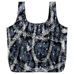 Glithc Grunge Abstract Print Full Print Recycle Bag (xl)