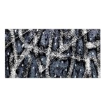 Glithc Grunge Abstract Print Satin Shawl Front