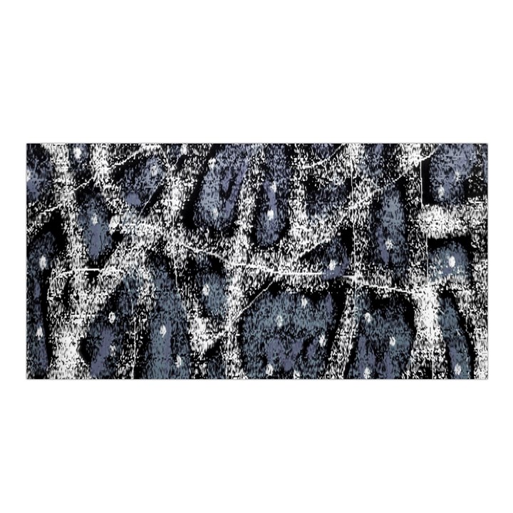 Glithc Grunge Abstract Print Satin Shawl