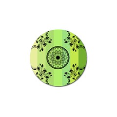 Green Grid Cute Flower Mandala Golf Ball Marker (4 pack)