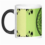 Green Grid Cute Flower Mandala Morph Mugs Left