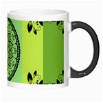 Green Grid Cute Flower Mandala Morph Mugs Right