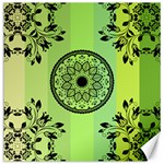 Green Grid Cute Flower Mandala Canvas 20  x 20  19 x19.27  Canvas - 1