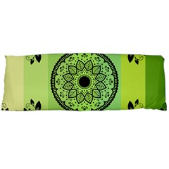 Green Grid Cute Flower Mandala Body Pillow Case (Dakimakura)