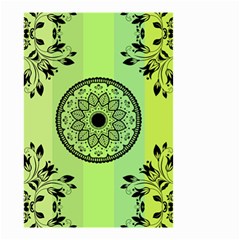 Green Grid Cute Flower Mandala Small Garden Flag (Two Sides)